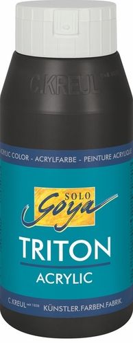 Solo Goya Acrylfarbe TRITON ACRYLIC BASIC - Schwarz 750ml