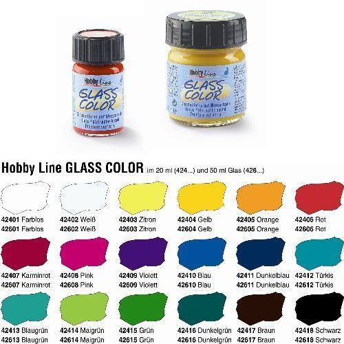 HOBBY LINE Glasmalstife Glass Color Pen