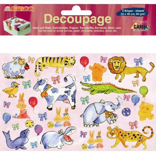 Decoupage-Papier "Im Zoo"