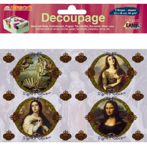 Decoupage-Papier "Frauenportrait"