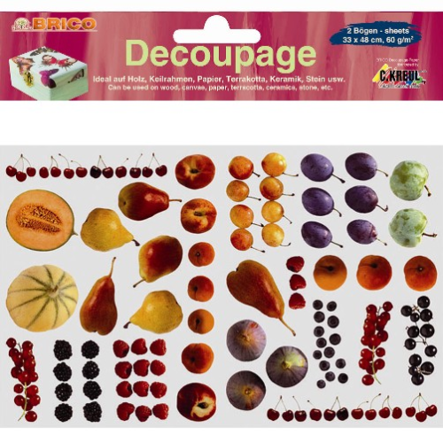 Decoupage-Papier "Obst"
