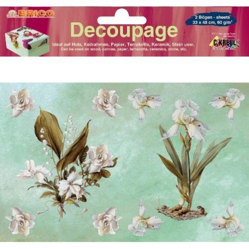 Decoupage-Papier "Schwertlilie und Maiglöckchen"