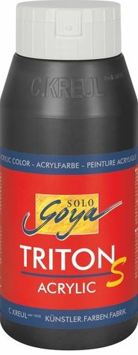 Solo Goya Acrylfarbe TRITON S ACRYLIC BASIC - Schwarz 750ml