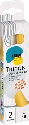 KREUL Triton Acrylic Marker edge 2er Set Silber und Gold