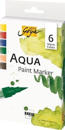 Solo Goya Aqua Paint Marker - Warm Colors 6er Set