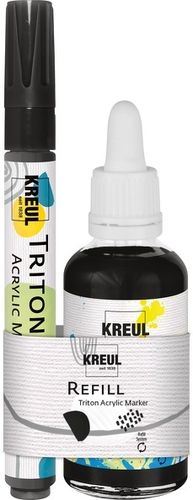 Kreul Refill Triton Acrylic Marker edge Set - Schwarz
