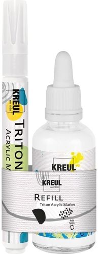 Kreul Refill Triton Acrylic Marker edge Set - Weiß