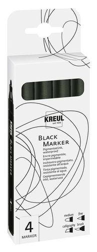 KREUL Black Marker 4er Set